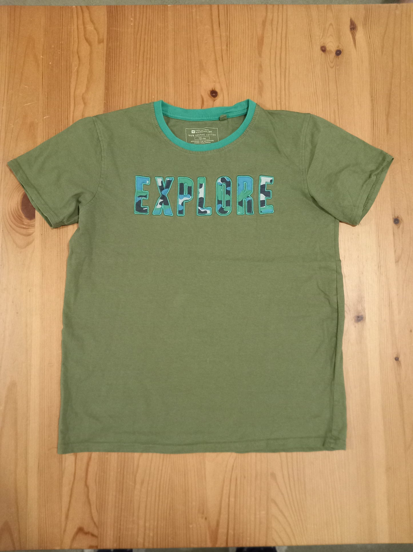 Khaki Green 'Explore' T-Shirt - Boys 13 years - Mountain Warehouse