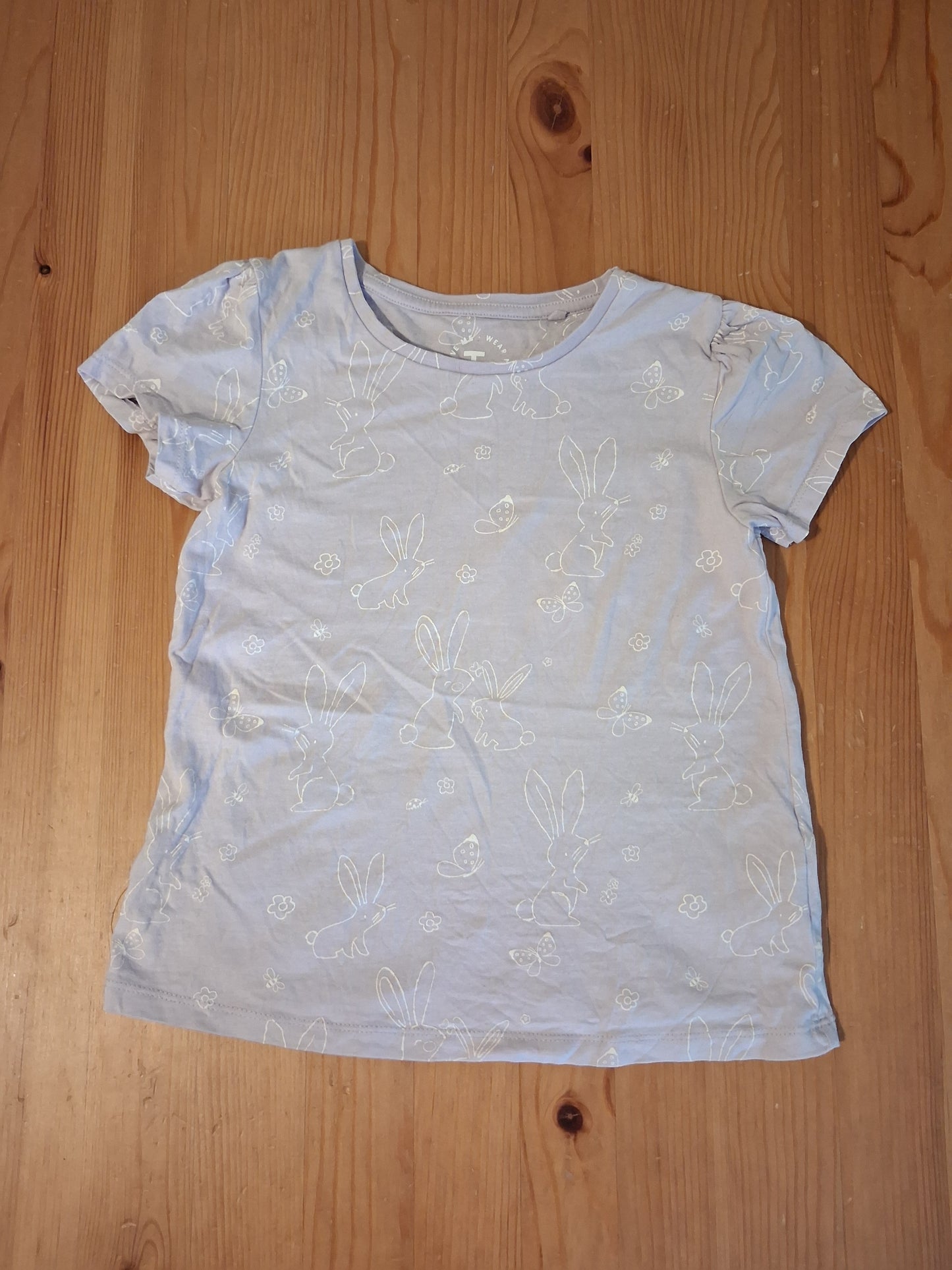 Light Purple Rabbits & Butterflies T-Shirt - Girls 6-7 years - TU
