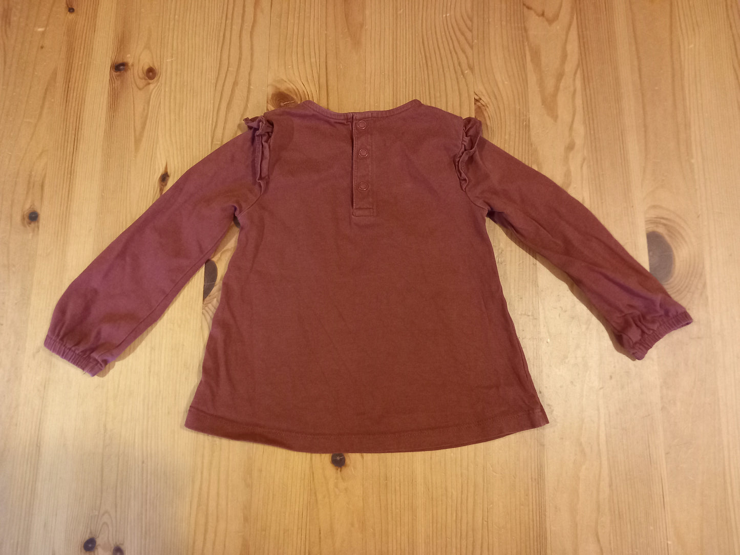'Kindness' Long Sleeve Top With Feature Sleeves - Girls 9-12 months - TU