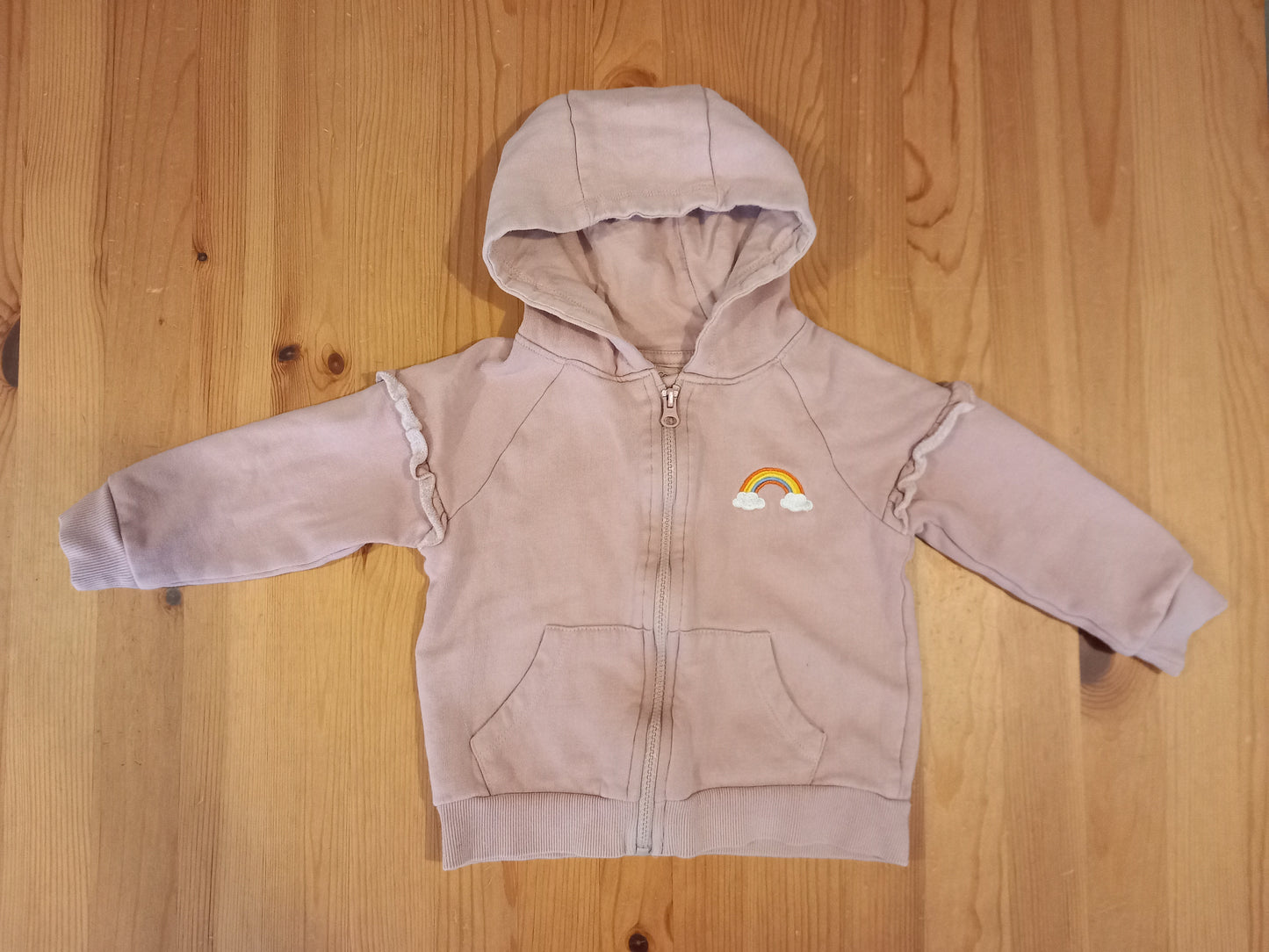 Pink Rainbow Hoodie With Feature Sleeves - Girls 4-5 years - M&Co