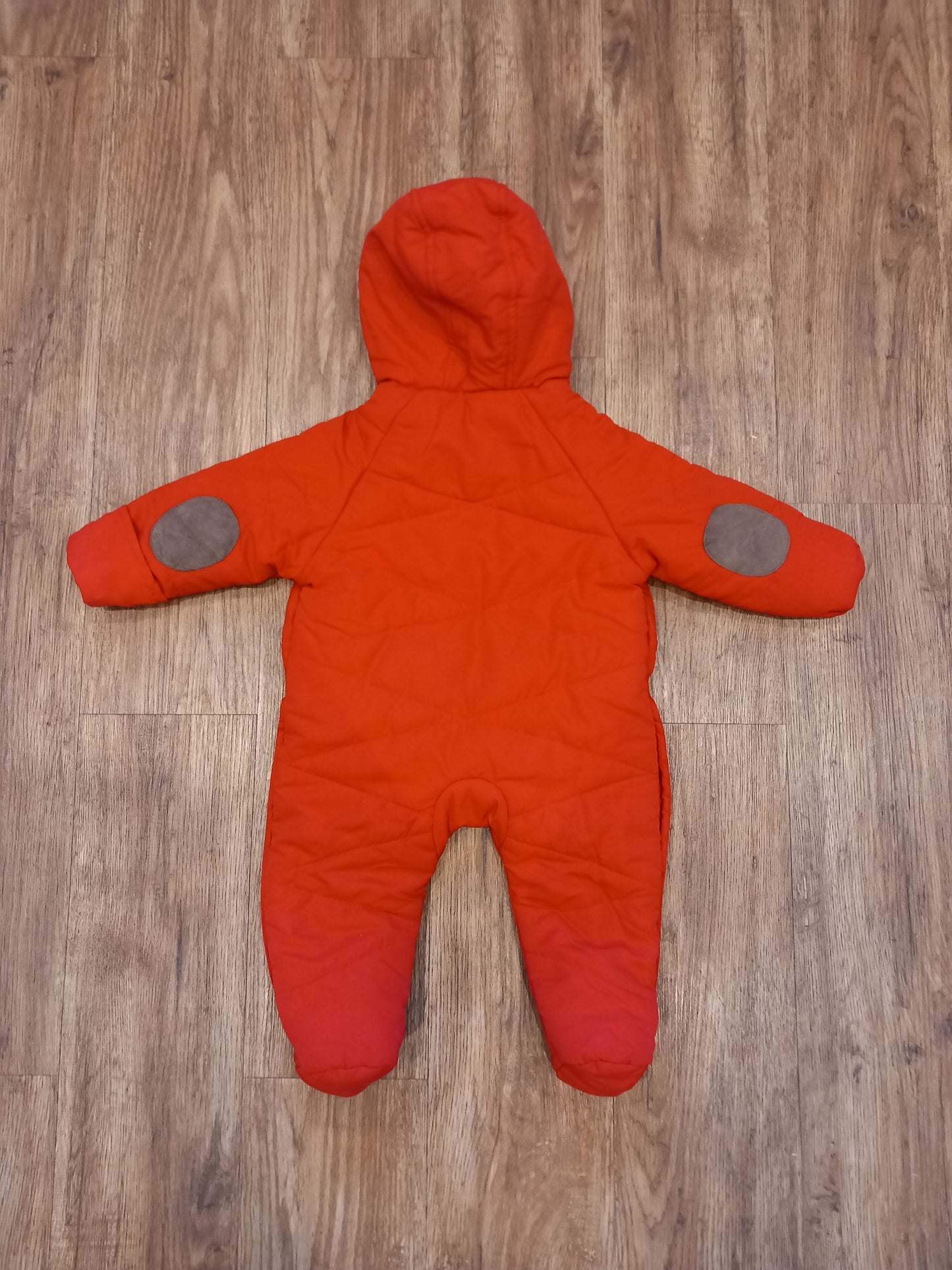 Red Pramsuit With Foldover Cuffs - Unisex 3-6 months - TU