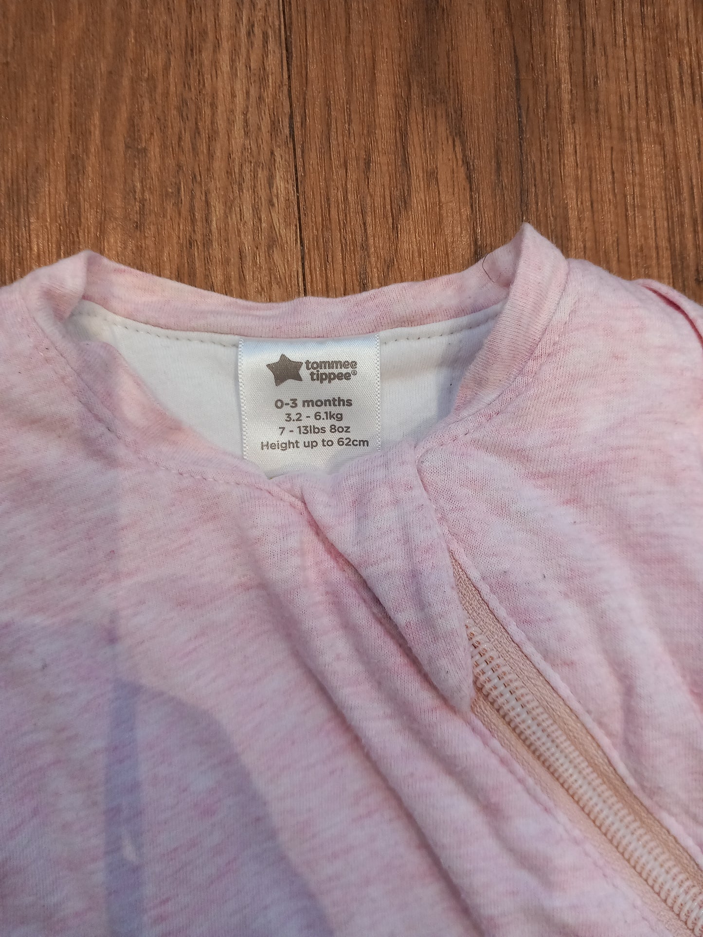Light Pink 2.5 Tog Sleep/Swaddle Bag - Girls 0-3 months - Tommee Tippee