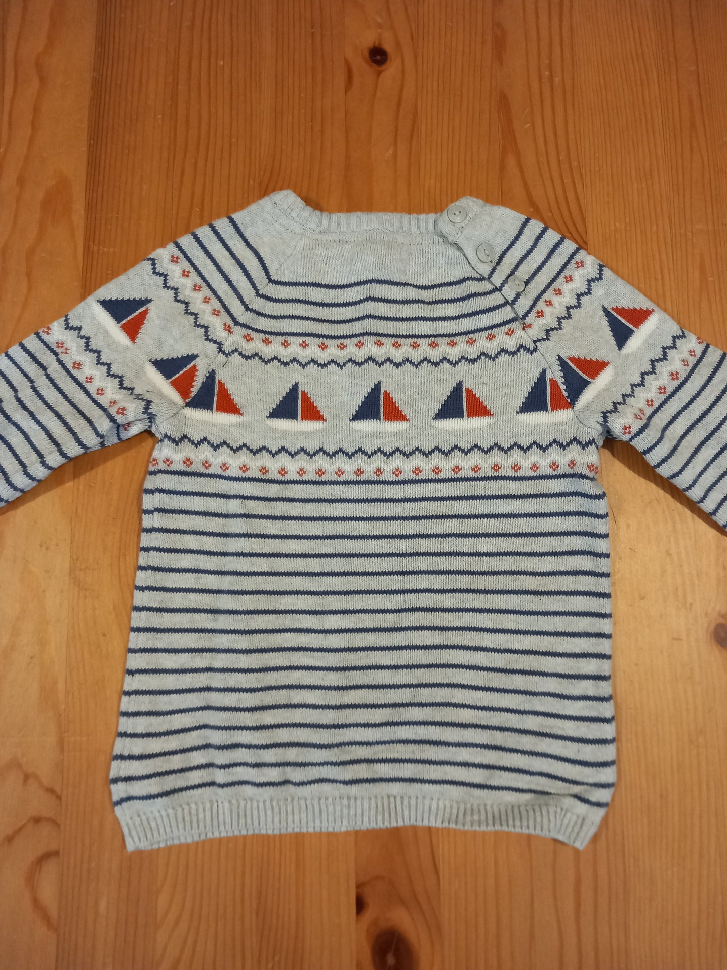 Boats Knitted Style Jumper - Boys 12-18 months - H&M