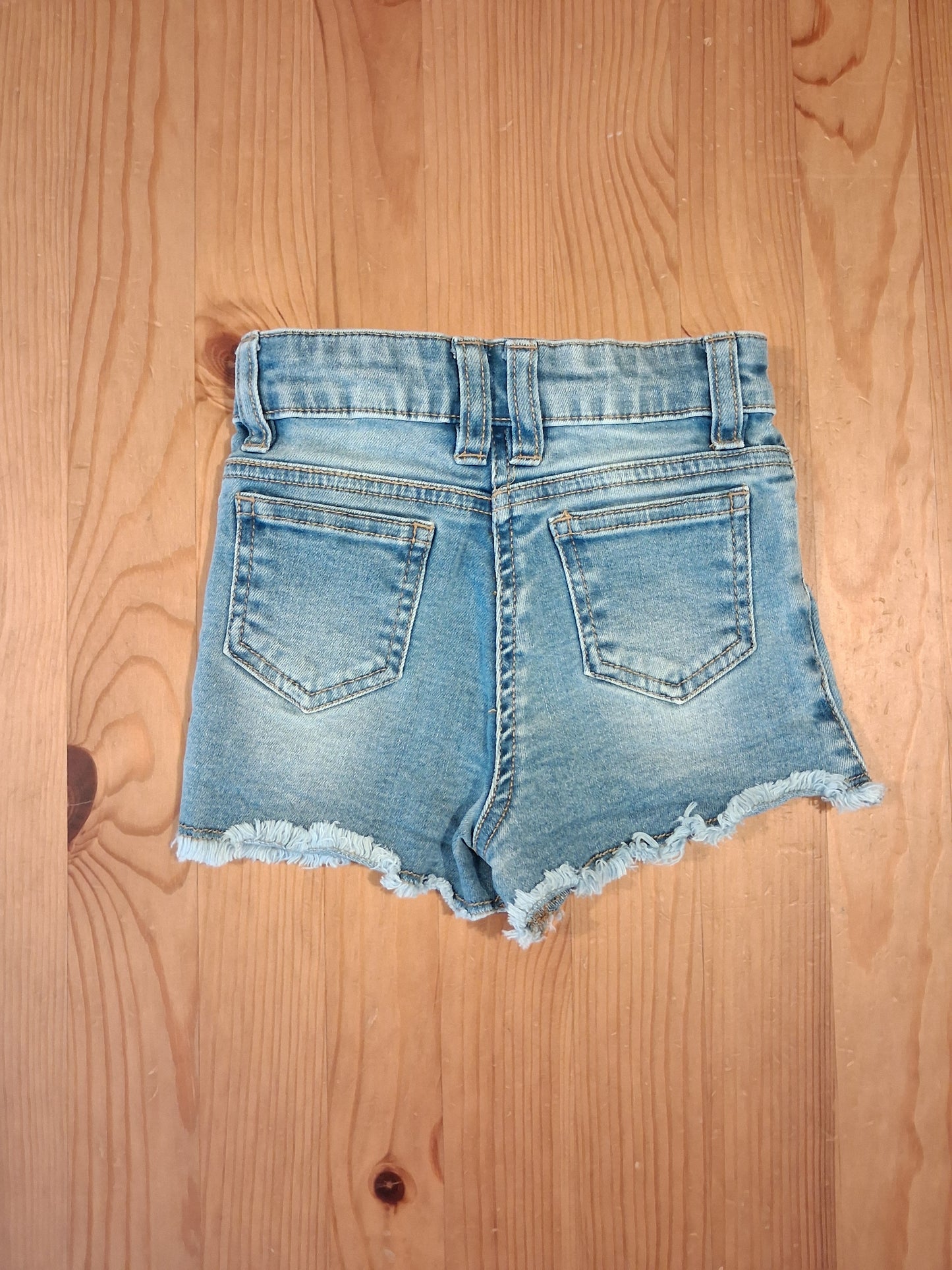 Distressed Look Denim Flowers Shorts - Girls 18-24 months - M&Co