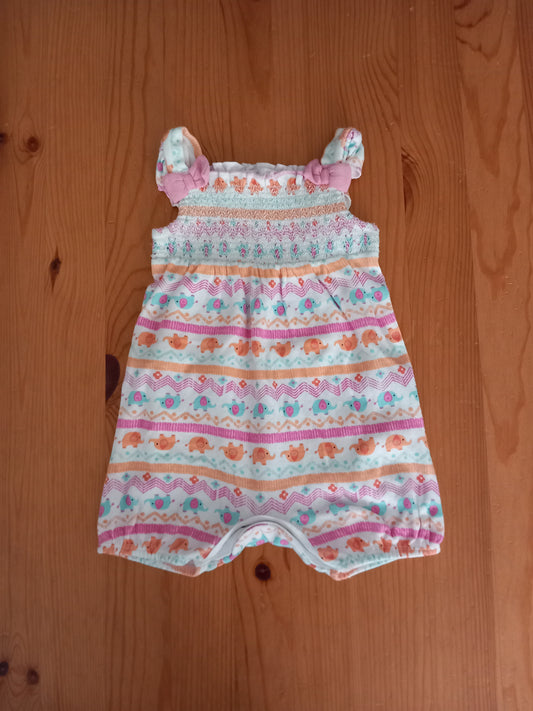 Elephants Short Sleeve Romper - Girls 0-3 months - M&Co