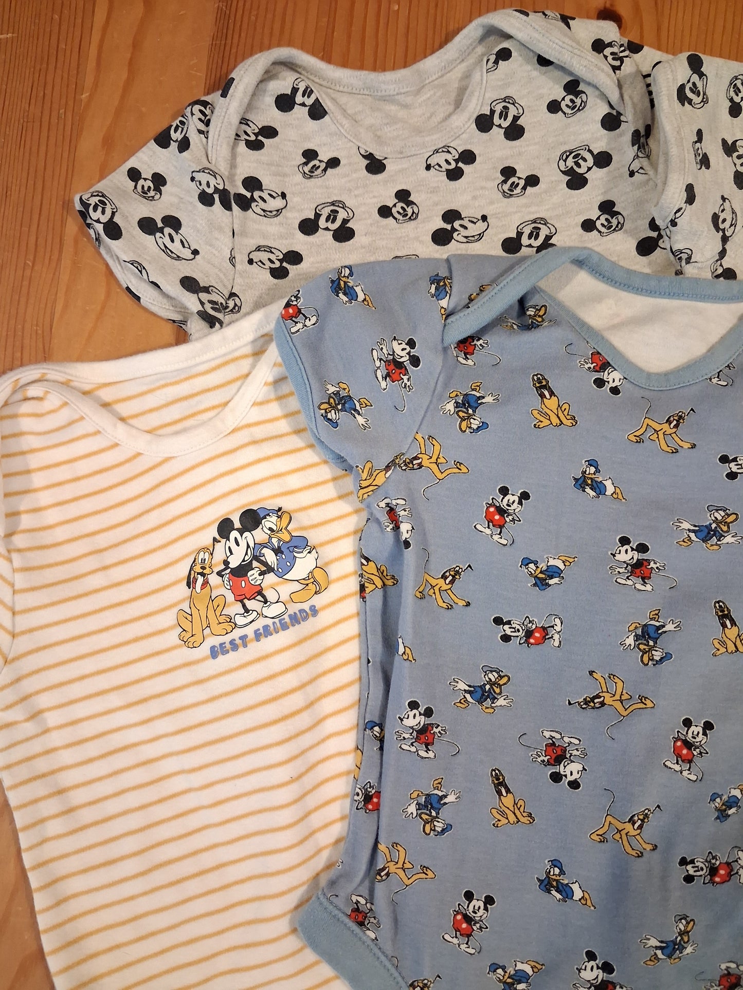 5 x Short Sleeve Disney Bodysuits - Boys 2-3 years - Disney Baby At George