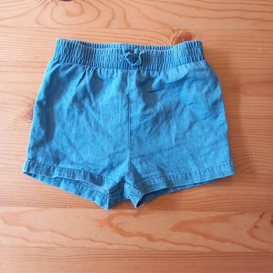 Blue Denim Look Shorts - Girls 12-18 months - Primark