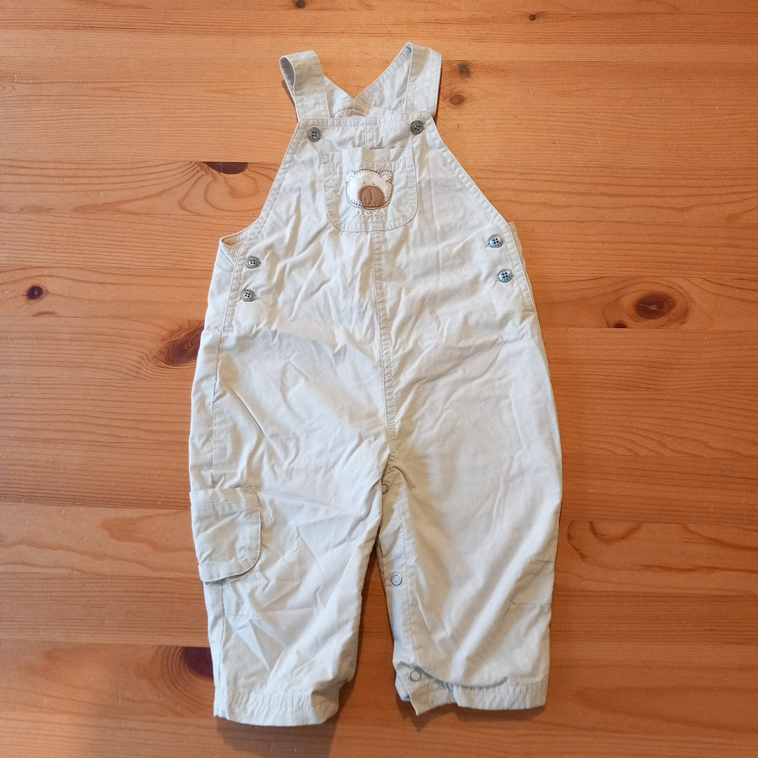 Cream Bear Dungarees - Unisex 6-9 months - Next