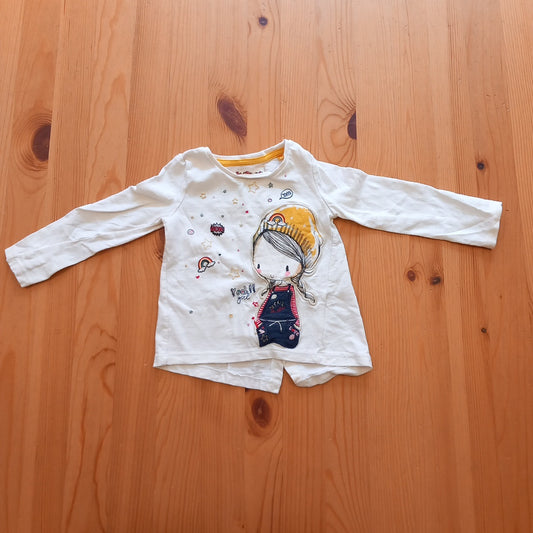 Yeah Girl! Patterned Long Sleeve Top - Girls 9-12 months - TU