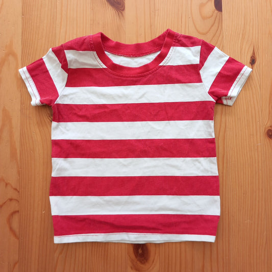 Red and White Striped T-Shirt - Boys 6-9 months - George