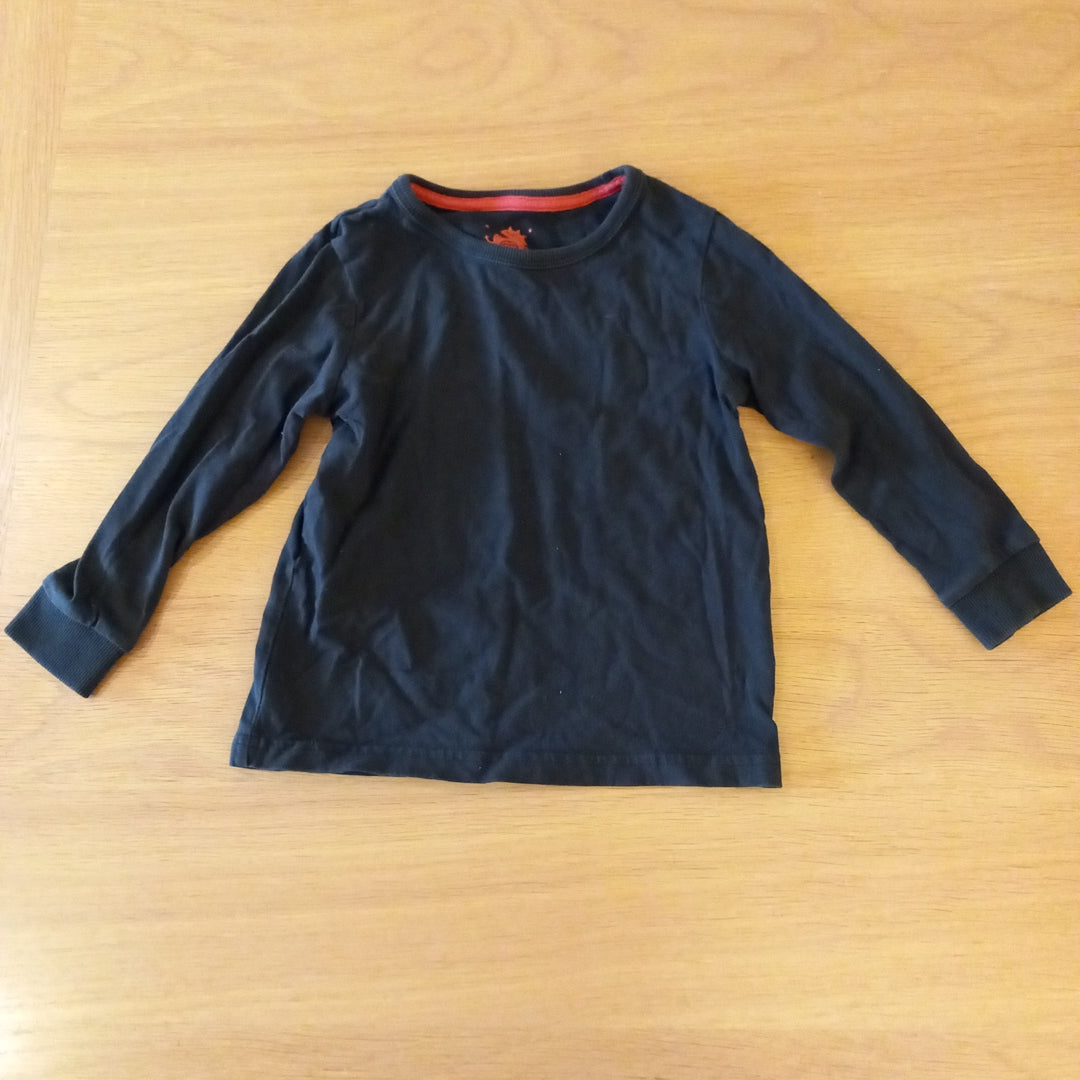 Black Long Sleeve Top - Unisex 2-3 years - TU