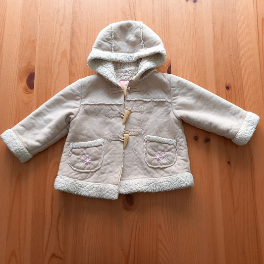 Beige Soft Feel Coat With Toggles - Girls 12-18 months - Cherokee