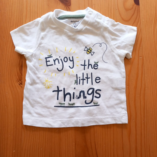 'Enjoy The Little Things' T-Shirt - Unisex up to 1 month - F&F