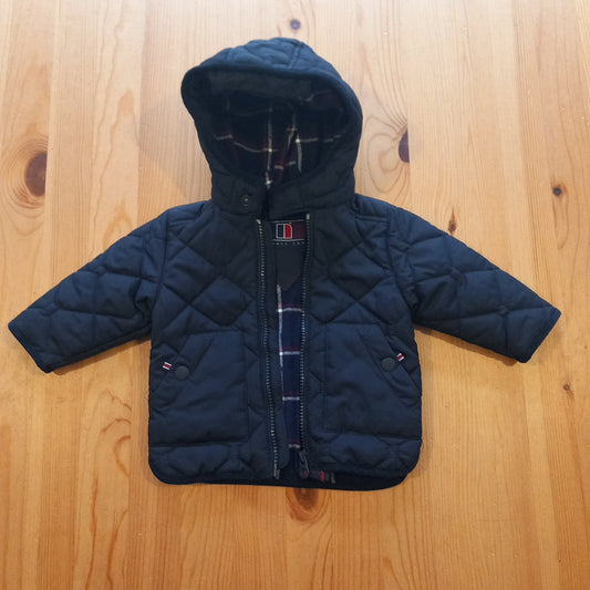 Navy Padded Hooded Coat - Unisex 3-6 months - Next