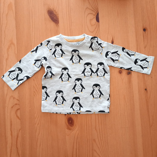 Penguins Long Sleeve Top - Unisex 3-6 months - F&F