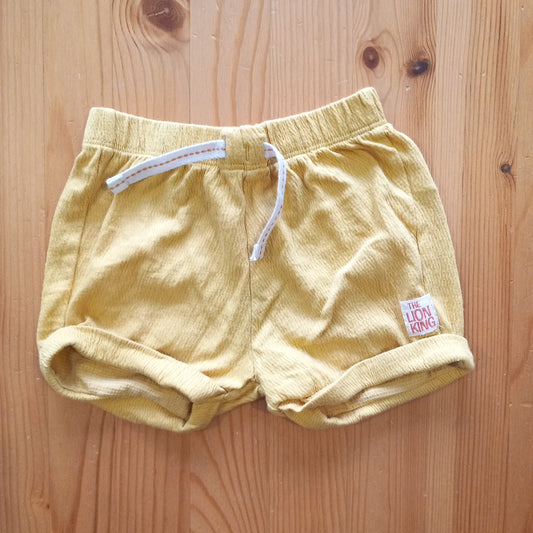 Yellow Textured Lion King Shorts - Unisex 3-6 months - Tesco