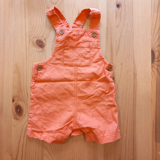 Orange/Coral Shorts Dungarees - Unisex 3-6 months - M&S