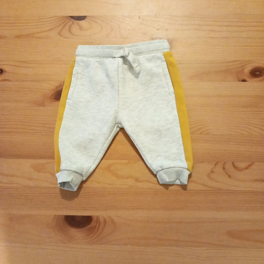 Light Grey Yellow Stripe Joggers - Boys up to 3 months - F&F