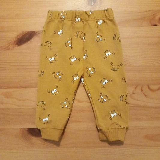 Mustard Monster Faces Joggers - Boys 9 months - PL:Baby