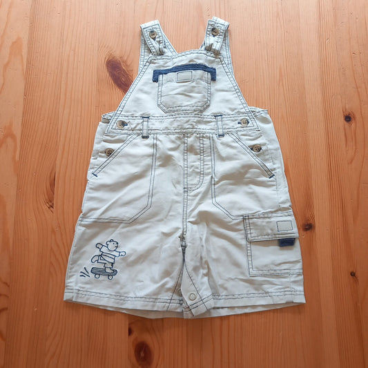 Cream Skateboard Teddy Shorts Dungarees - Boys 3-6 months - George