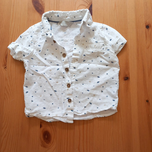 White Space Short Sleeve Shirt - Boys 9-12 months - Primark