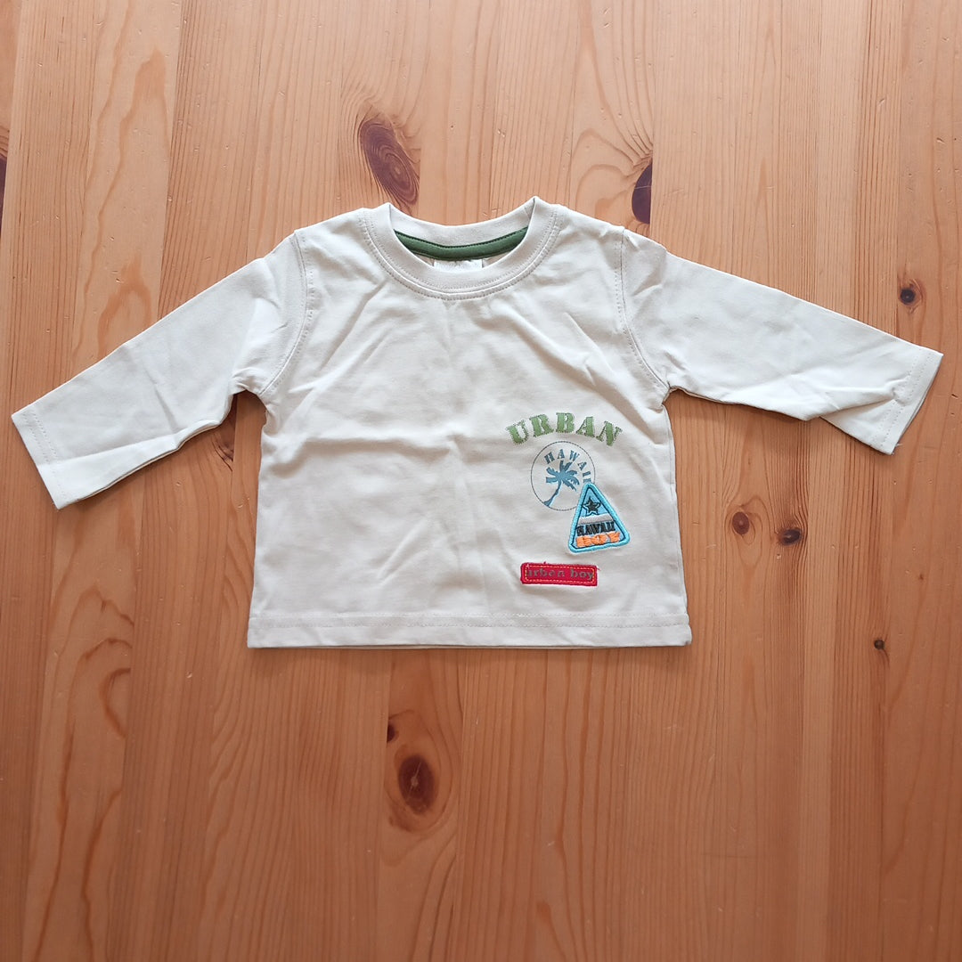 Cream 'Urban' Long Sleeve Top - Boys 3-6 months - Morris Mouse