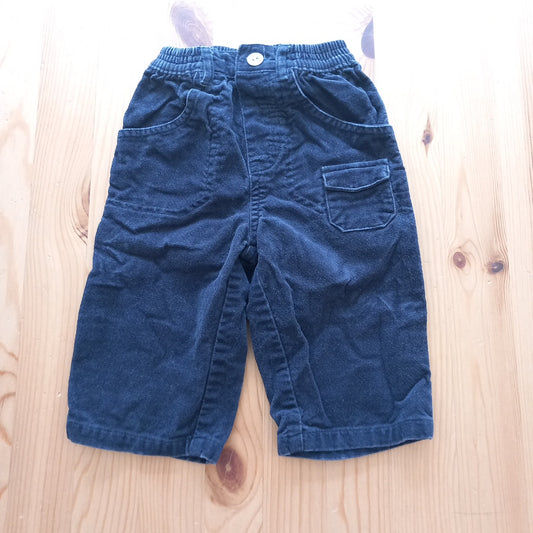 Black/Dark Navy Soft Feel Trousers - Boys 6-9 months - Mini Mode