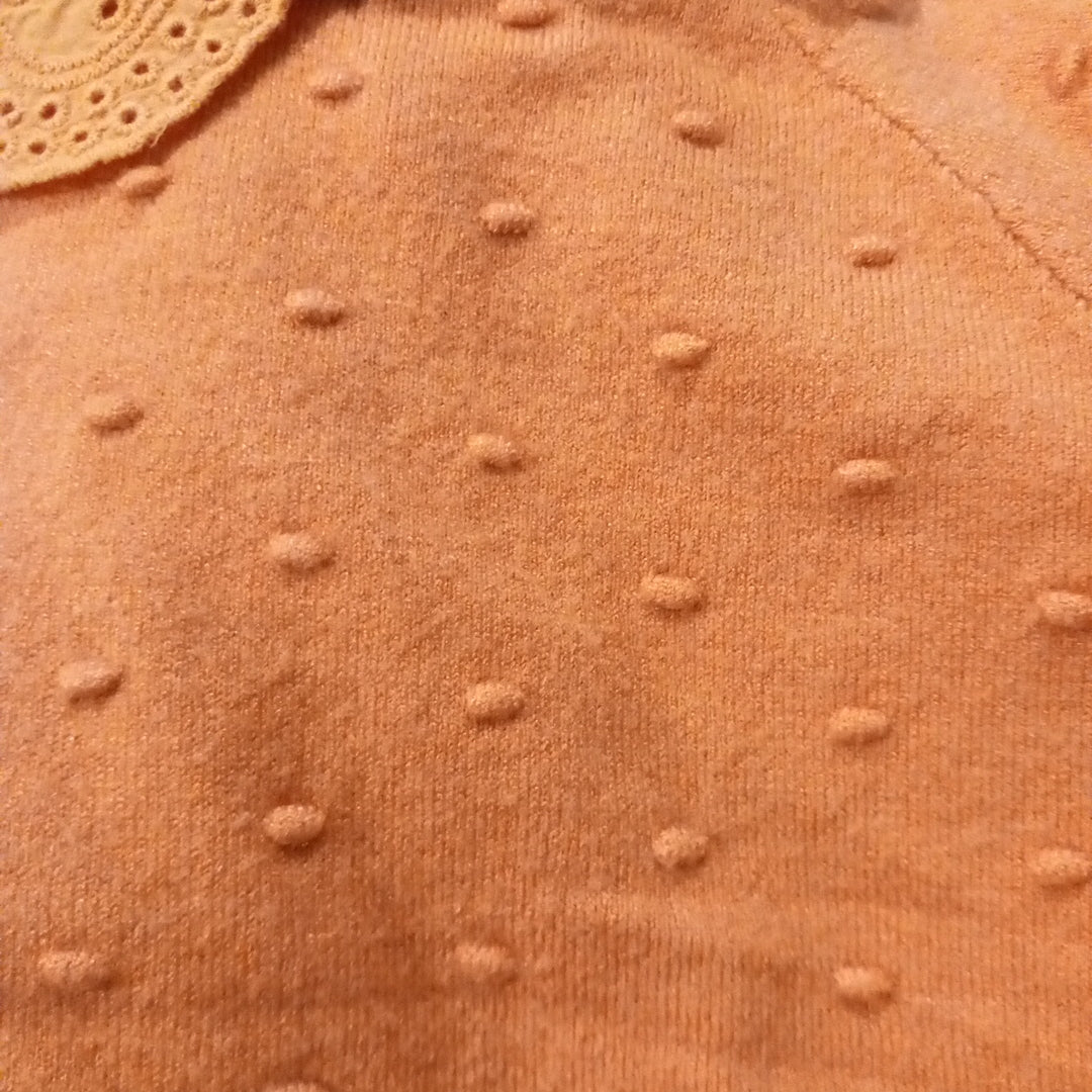 Coral/Light Orange Jumper With Collar - Girls 0-3 months - George