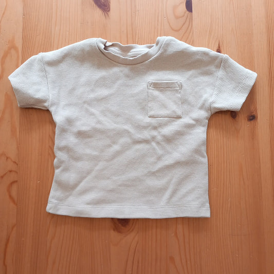 Beige Waffle Thick T-Shirt - Boys 9-12 months - Matalan