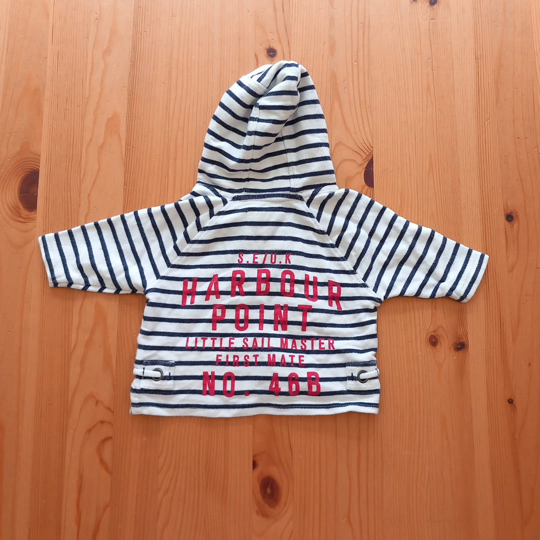 Navy And White Stripe Boat Hoodie - Boys 3-6 months - Next