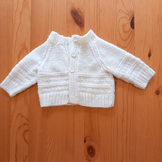 Cream Hand Knitted Cardigan - Unisex no size - Homemade