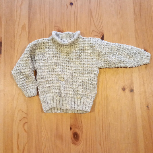 Beige Homemade Knitted Jumper - unisex no size