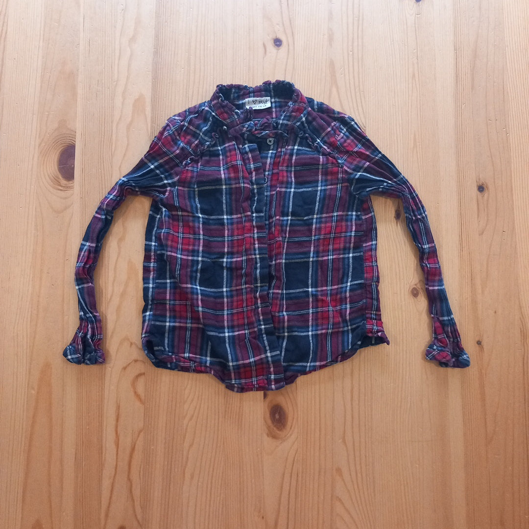 Tartan Style Ruffle Shirt - Girls 8 years - Next