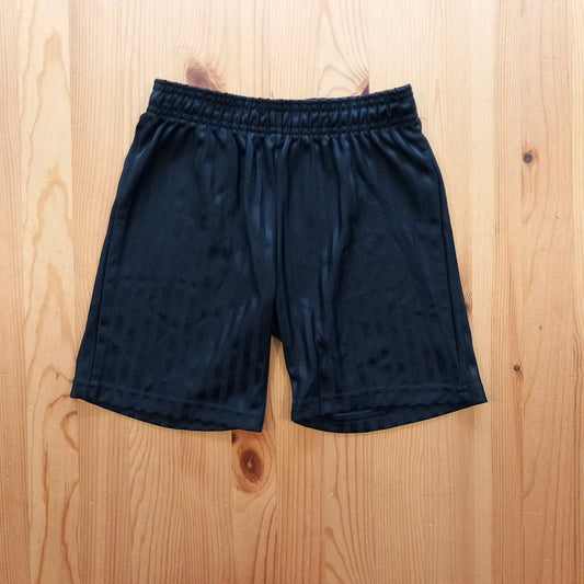 Black Sports/PE Shorts (some light bobbling) - unisex 7-8 years - F&F