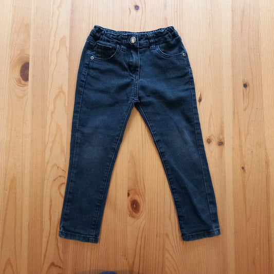 Black Jeans With Adjustable Waistband (some light wear) - Girls 4-5 years - Primark
