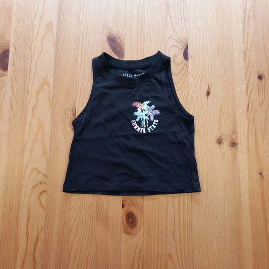 Black Short Vest Top/Crop Top - Girls 7-8 years - Primark