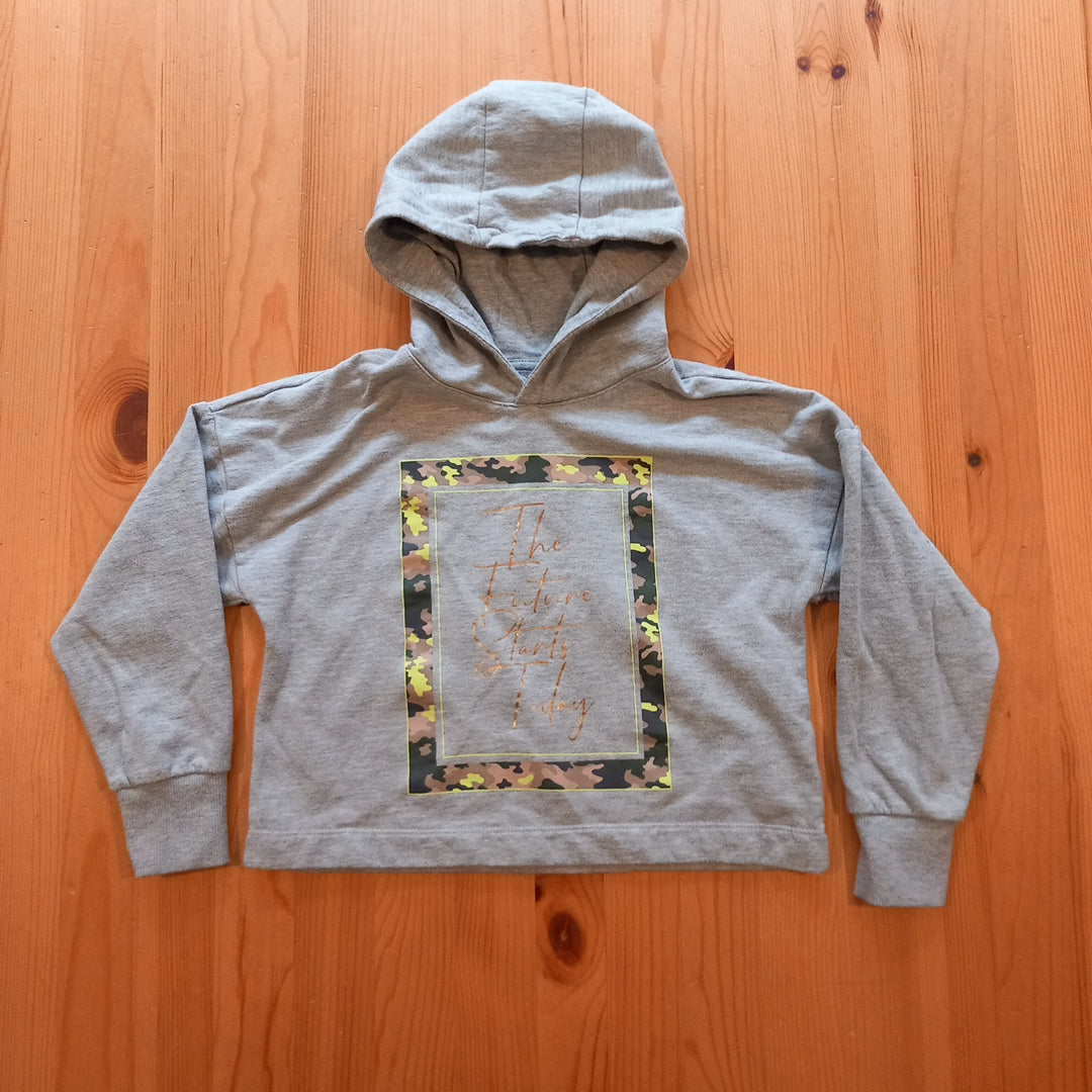 Grey Slogan Short Hoodie (some light washwear) - Girls 7-8 years - F&F