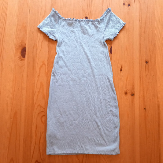 Light Blue Ribbed Dress - Girls 10-11 years - New Look