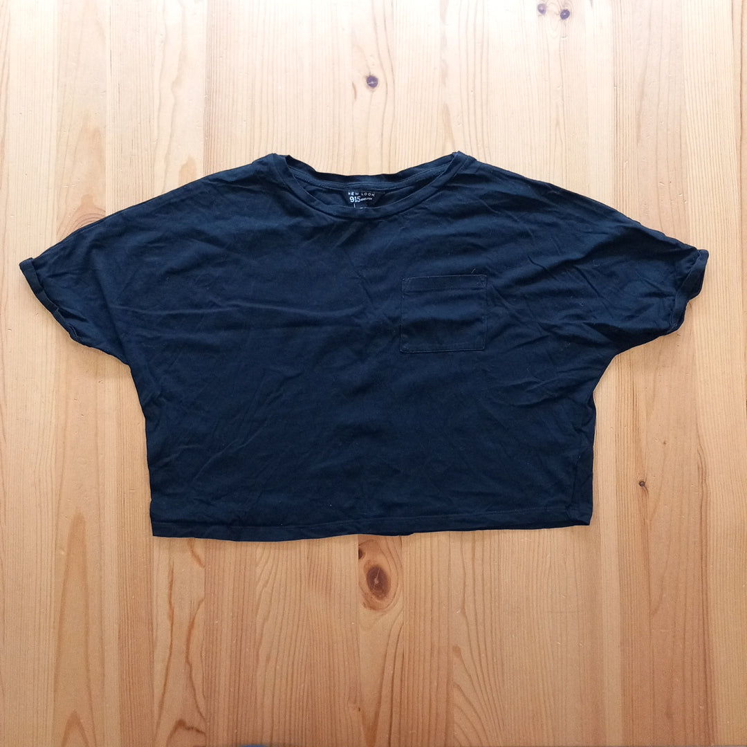 Black Short/Cropped T-Shirt - Girls 14-15 years - New Look