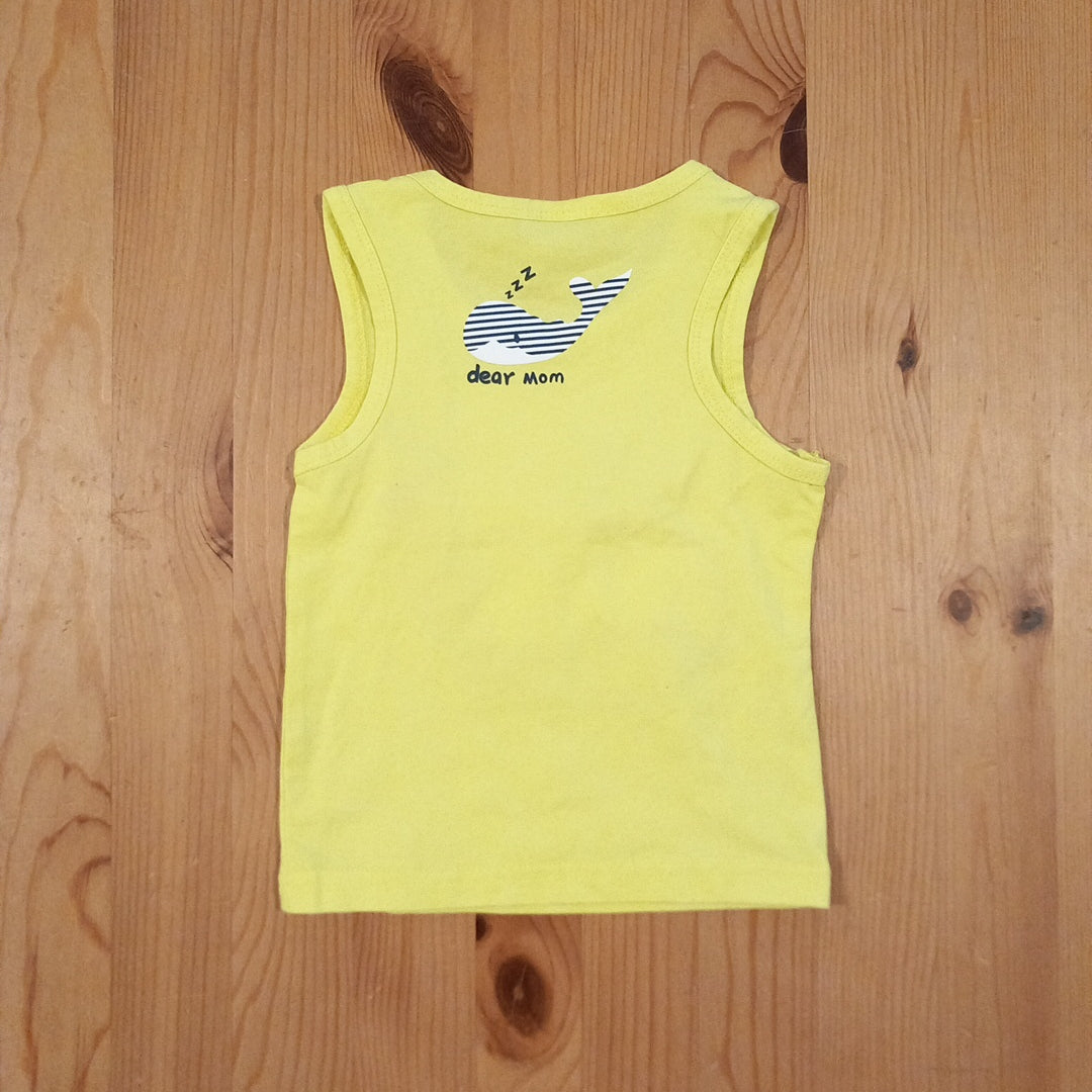 Yellow Whale 'Dear Mom' Vest - Unisex Size Small - Wneebear