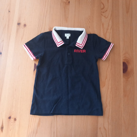 Navy 'River' Polo Shirt - Boys 4-5 years - River Island