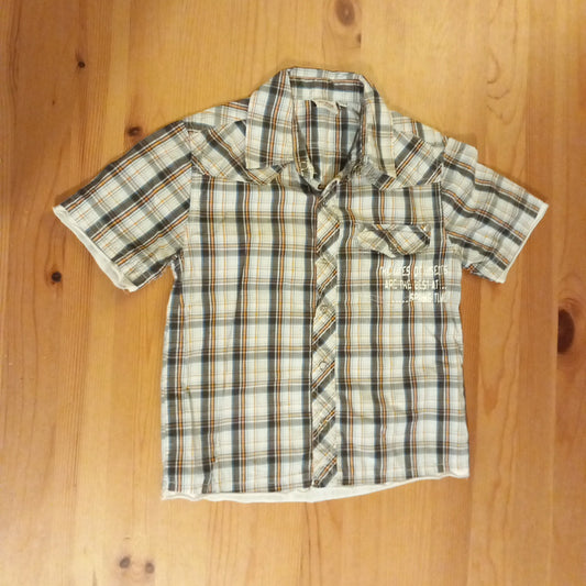 Checked Shirt With Words - Boys 7- 8 years - Kappahl