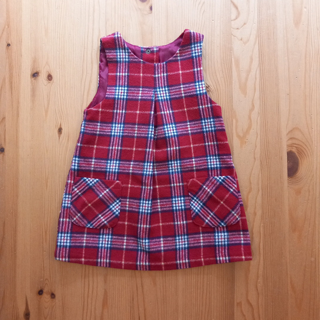 Red Check Pattern Pinafore - Girls 18-24 months - Nutmeg