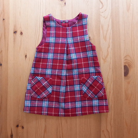 Red Check Pattern Pinafore - Girls 18-24 months - Nutmeg