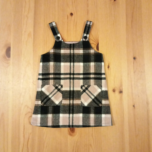 Pink And Black Pinafore Dress - Girls 2-3 years - F&F