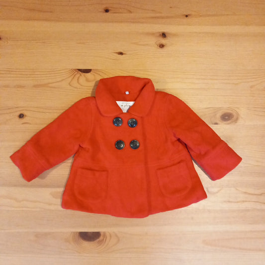 Red Soft Feel Coat - Girls 6-9 months - Mothercare