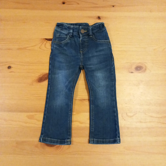 Dark Blue Jeans With Elasticated Waistband - Girls 3 years - TU