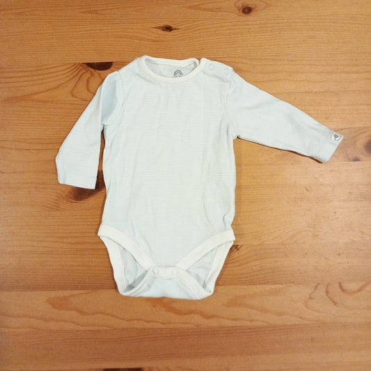 Light Blue & White Long Sleeve Bodysuit - Boys up to 3 months - Next