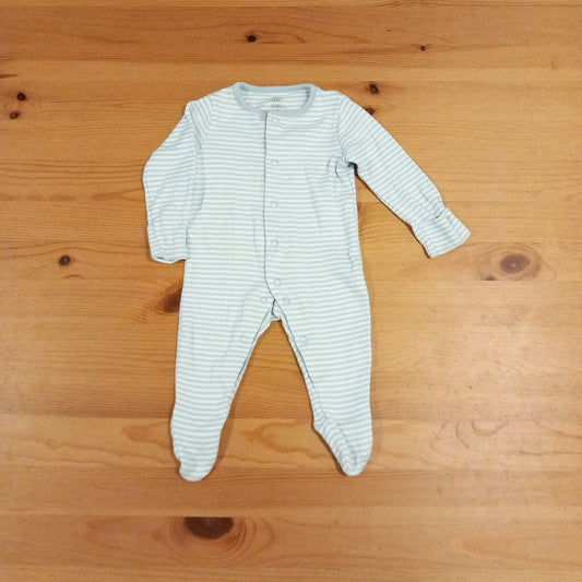Blue Striped Sleepsuit - Boys up to 3 months - F&F