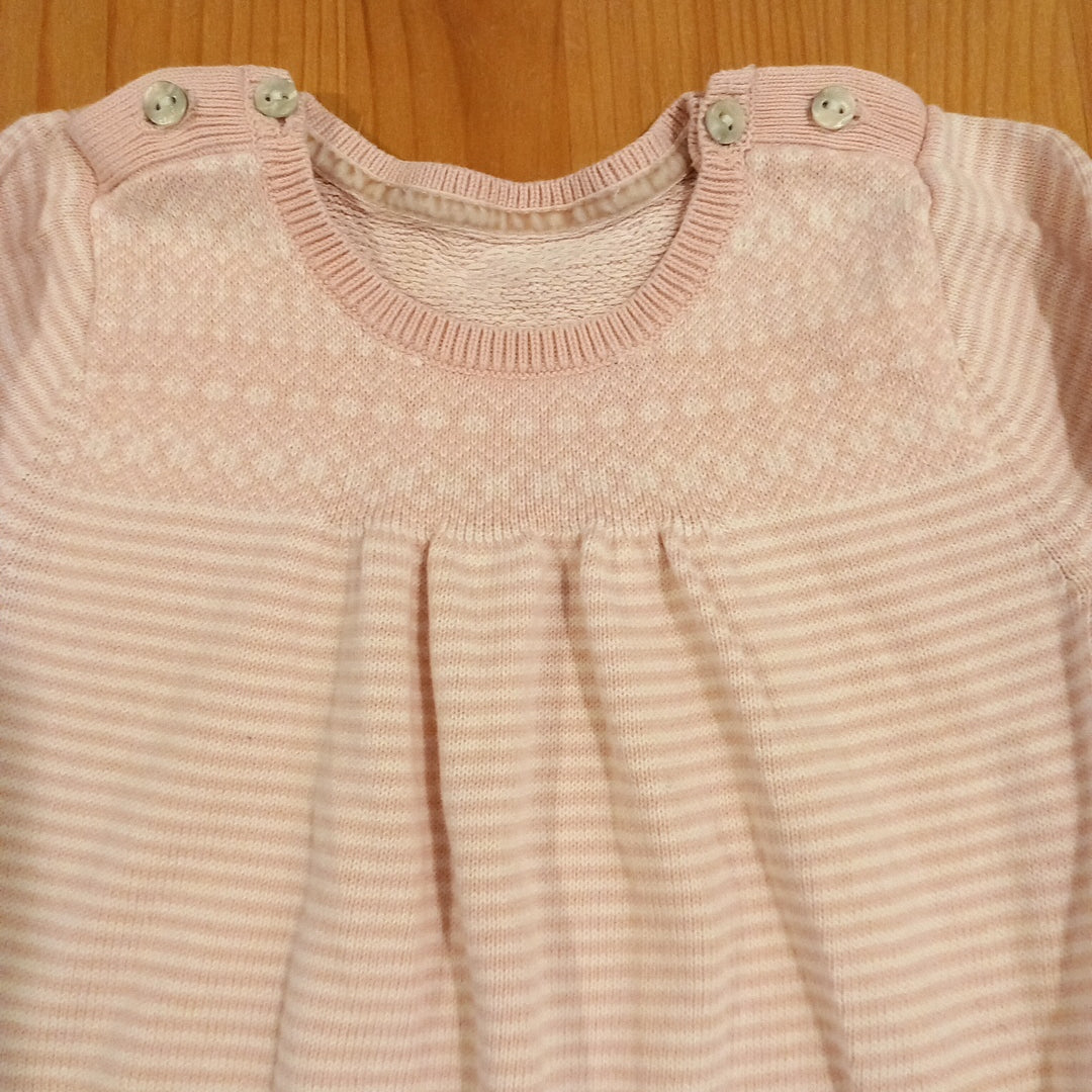 Light Pink & White Stripe Tunic - Girls 3-6 months - M&S